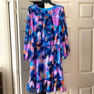 Colorful Floral London Times Knee Length Dress